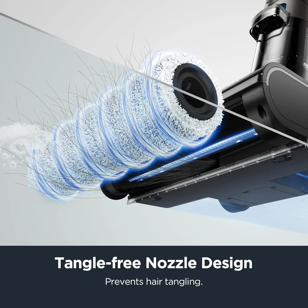 コードレス乾湿両用掃除機とモップシステム、硬い床用、ペットの毛や粘着性のある汚れの掃除に最適