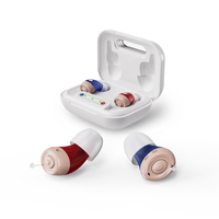 JINGHAO Rechargerable Hearing Aids Ear Device Hearing Amplifier Sound Enhance One Pair with Charger Case L+R For Elderly Adult
