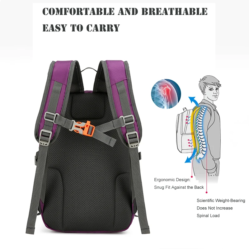 النايلون التخييم على ظهره حقيبة سفر المشي لمسافات طويلة في الهواء الطلق Daypack النساء الرجال الرياضة حقيبة الظهر تسلق الجبال على ظهره الرجال الأمتعة #5