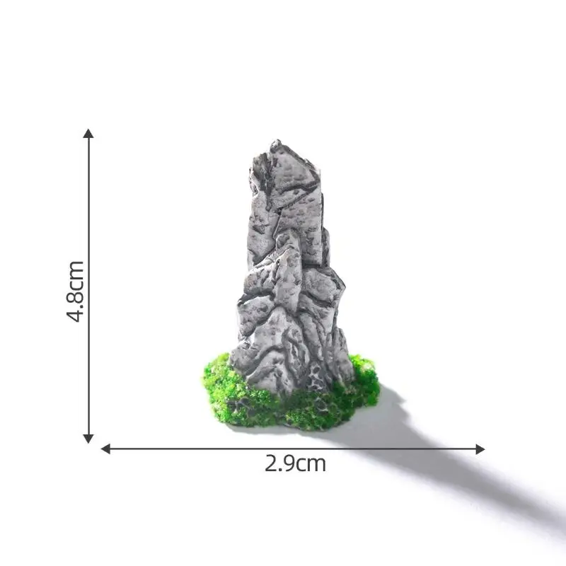Feengarten Mini-Berg-Ornamente 1/6 Stück Realistische Künstliche Hügelsteine Spielzeug für Bonsai, Schreibtisch- und Heimdekoration – Detail 18