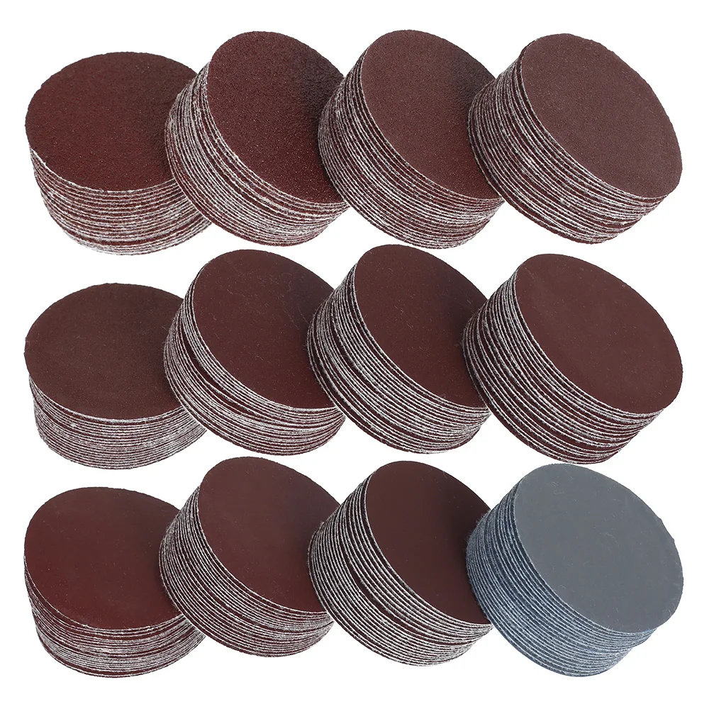 240Pcs 2Inch 50mm Sanding Discs Paper 60-3000 Grit Wet And Dry Flocking Sandpaper Round Shape Grinding Pad Polishing Sheets