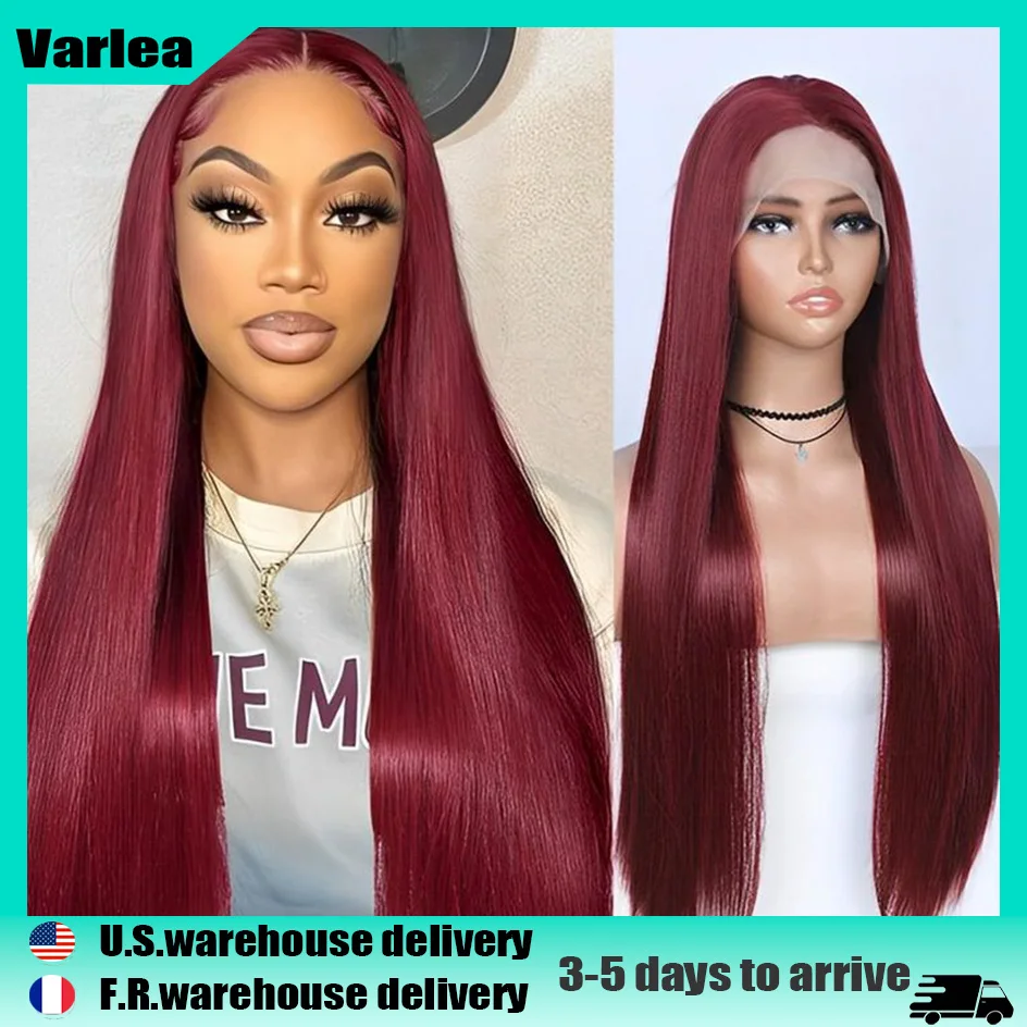 

Varlea Bone Straight Human Hair Wigs Burgundy 13x6 Hd Lace Frontal Human Hair Wig 99j Human Hair Wig 13x4 Lace Frontal Brazilian