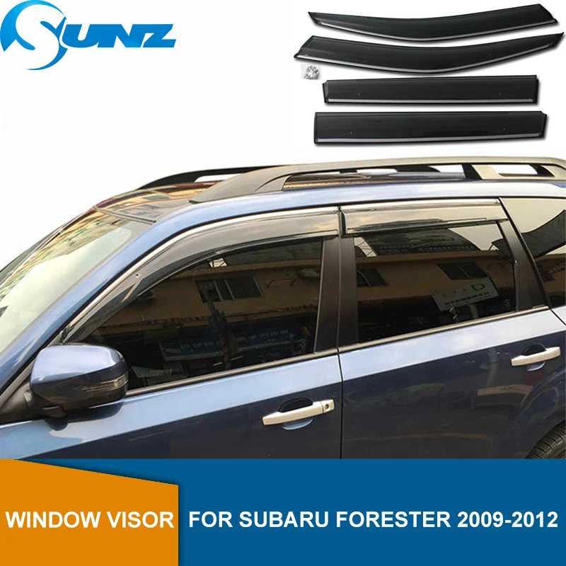 

WeathershieldsFor Subaru Forester 2009 2010 2011 2012 Side Window Visors Sun Rain Guard Vent Deflectors SUNZ