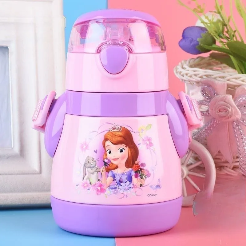 

Cute 304 Stainless Steel Straw Insulated Water Bottle with Strap Portable Leakproof Drop Proof BPAFree Lightweight for School