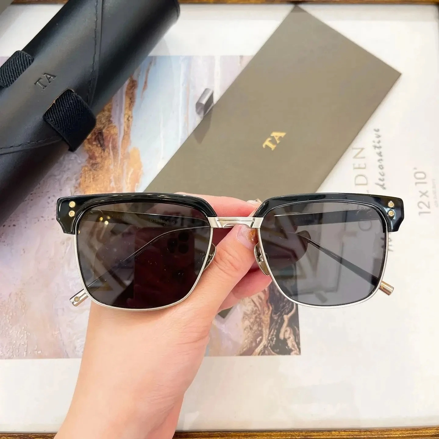 

Original Factory For DIYTA DT FIRAZ DTS431 With Brand Box Business Retro Popular Alloy+Acetate Frame UV400 Men Women Sunglasses