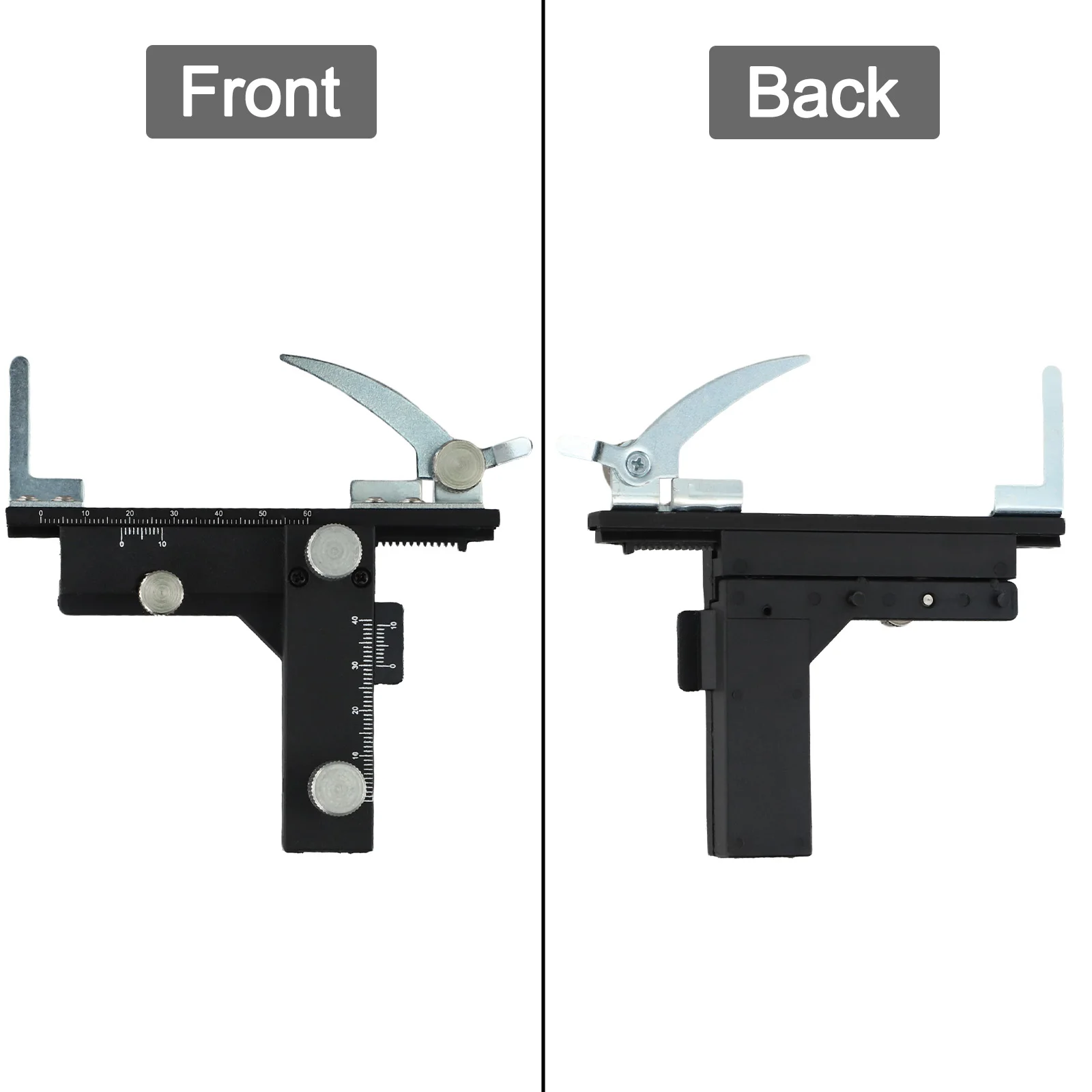 

Черный микрометрический штангенциркуль из алюминия, механический, высокоточный, с горизонтальными винтами