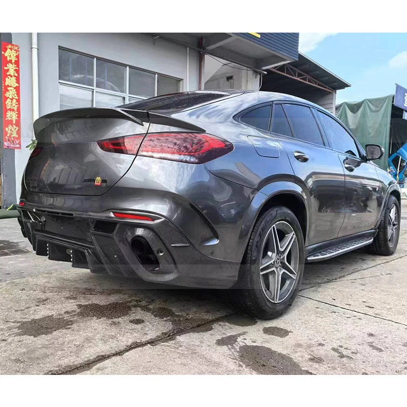 Carbon Fiber Tail Fins For Mercedes Benz GLE Class GLE53 GLE63 AMG Coupe Spoiler Rear Wing Duckbill Car Wing Body Kits