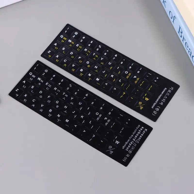 Korean Keyboard Sticker 5Pcs Waterproof PVC Durable Decal for Laptop Desktop PC Replaceable Letters for Work Home