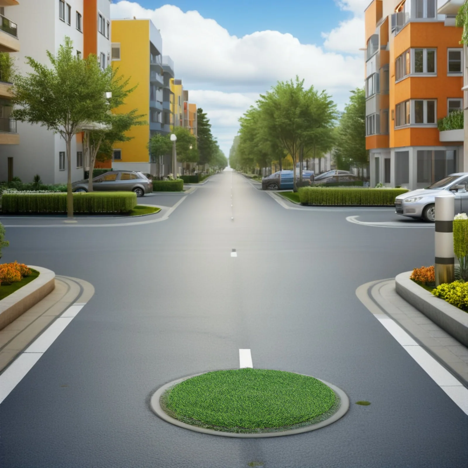 

Grass Manhole Cover Decoration Fake Pad Artificial Table Runner Turf Rug Plastic