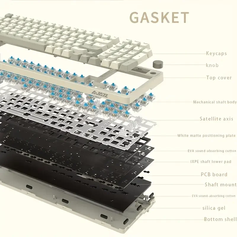 Ajazz AK992 Wired Mechanical Keyboard, 98 Keys, Full Layout, Hot