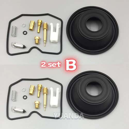 Imagen 2 del producto Kit de reparación de carburador diafragma de émbolo para Kawasaki ZZR250 EX250 EX250H GPX250 ZL250 EL250 FZ400 FZ 400 ZZR EX ZL 250