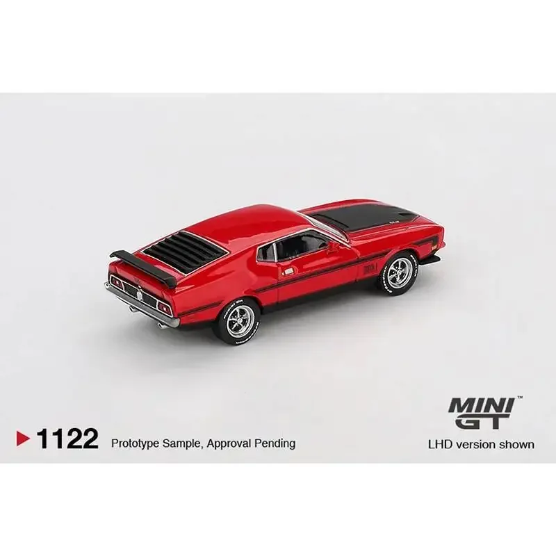 PreSale MINIGT 1122 1:64 Ford Mustang Mach1 1971 Race Red Diecast Car Model Collection Toys