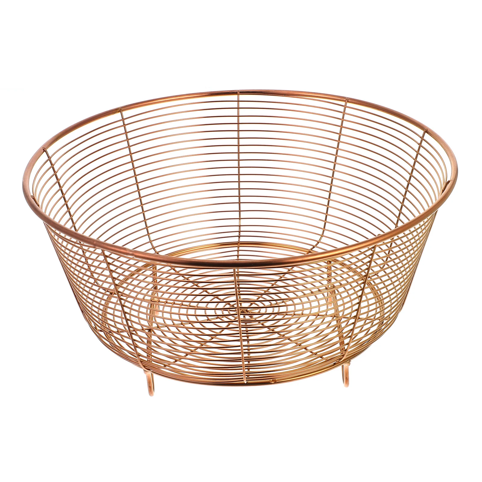 

Stainless Steel Large Capacity Modern Wire Bowl For Kitchen Counter Storage Rack Bread Snack Serving Tray Vegetable Holder