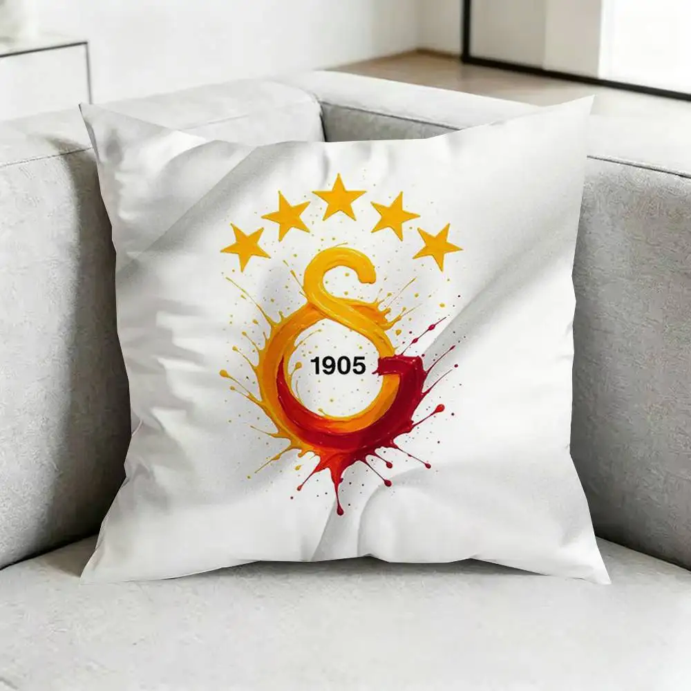 Galatasaray SK 1905s Logo Square Double-Sided printed Pillow Case Bedroom Bedside Pillow Sofa Cushion Cover Gift
