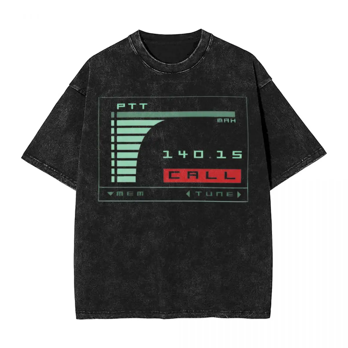 Metal Gear Solid Codec Screen Washed T Shirt Streetwear Hip Hop T-Shirts MGS Game Tees Tops Men Women Short Sleeve Graphic