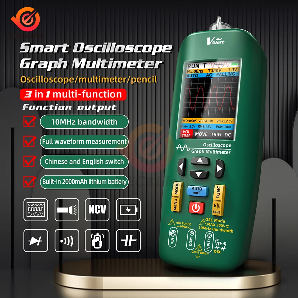 

BSIDE O1 Handheld Oscilloscope Multimeter Professional Digital Multiteter DC AC Electrician Current Capacitance Ohm Diode Tester