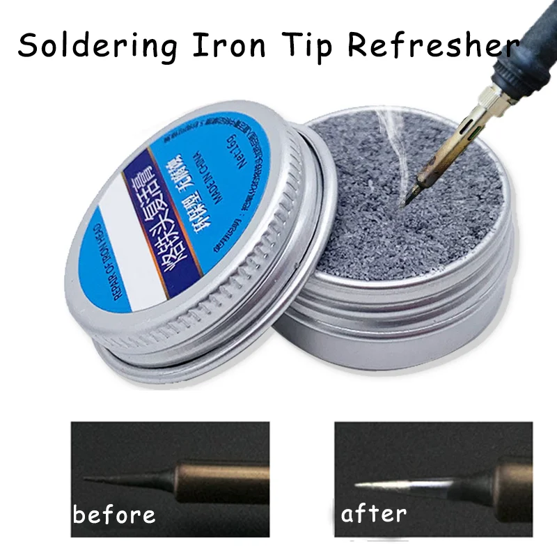 ferro de solda dica refresher non stick tin solder cream clean paste for oxide head ressurreicao oxidative activator repair 01