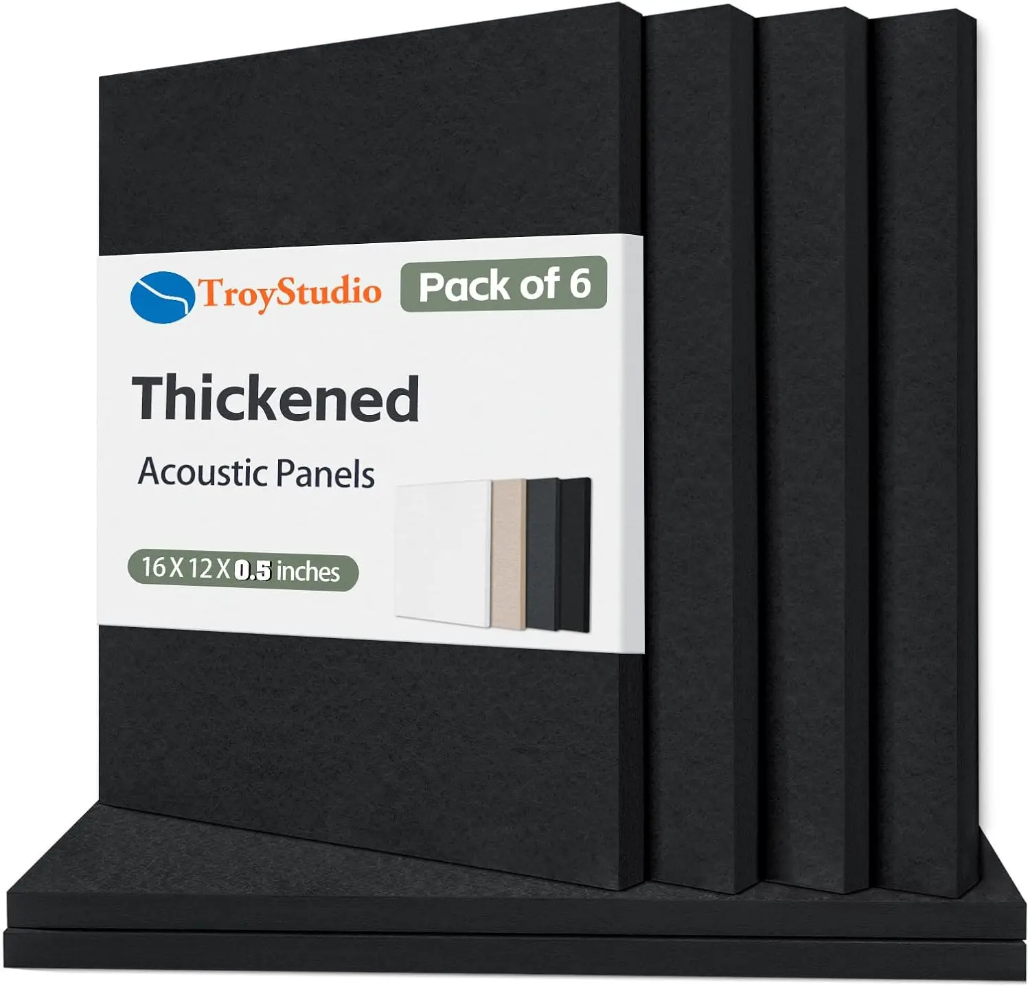 

Thickened Acoustic Panels, Pack of 6 Felt Wall Tiles for Sound Absorbing and Noise Dampening in Home Studio