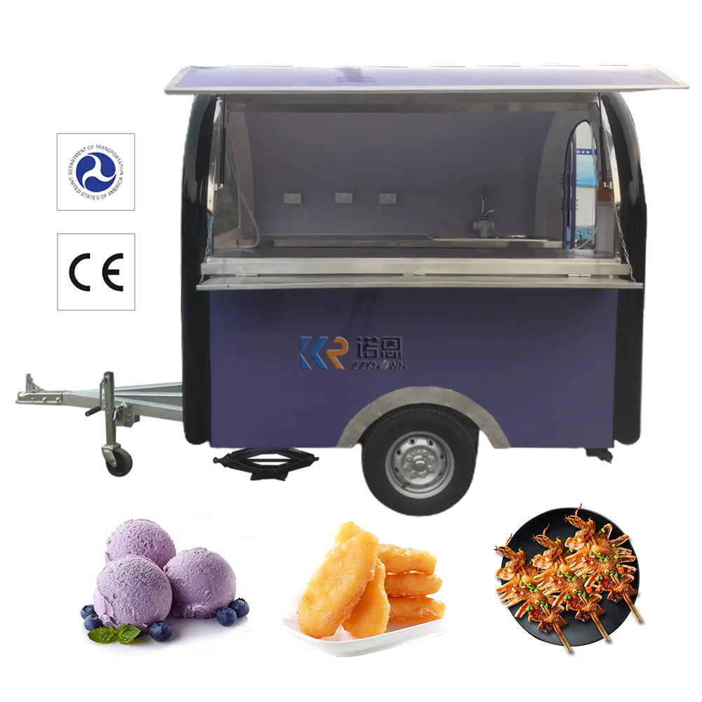 

Custom Fast Food Truck Trailer Concession Mobile Snack Pizza Cart Food Vending Trucks Fully Equipments