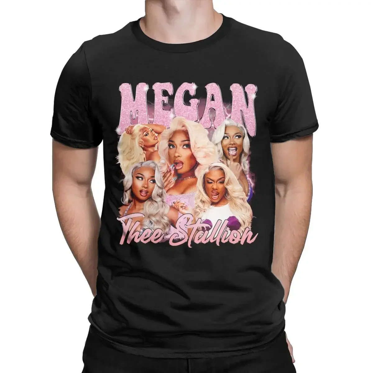 Vintage Megan Thee Stallion Rapper Concert Tour 2024 T-Shirt Men Women 100% Cotton Tees Shirt Original Clothing