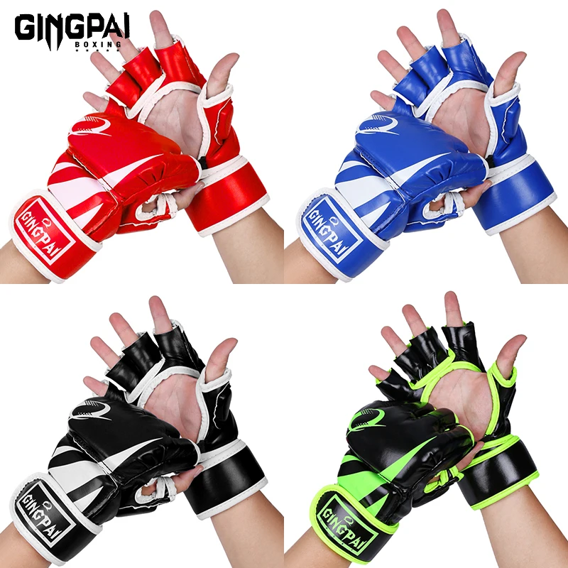 

1pcs Sandbag Open Half Finger Fist Set Breathable Palm Split Finger Boxing Gloves Five Finger Fighting Sanda Split Finger Gloves