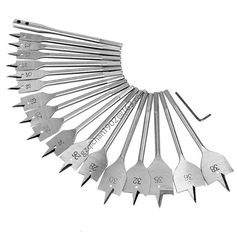 

X7AB Spade Drill Bit Set High Speed Steel Drill Bit Set 11-38Mm for Woodworking
