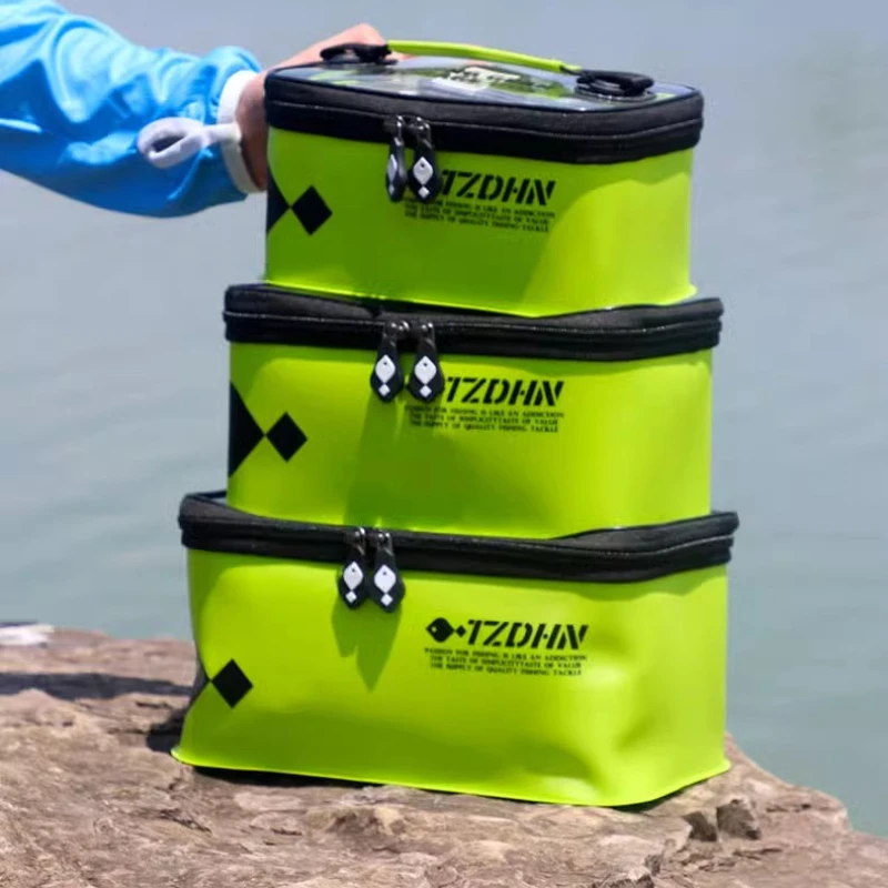 حقيبة أدوات صيد السمك متعددة الوظائف مقاومة للماء، منظم ملحقات مدمج خفيف الوزن لمعدات صغيرة، حزمة تخزين متينة