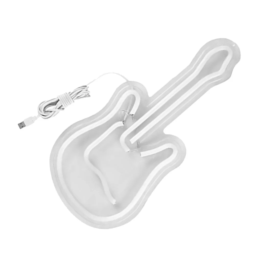 

Guitar Shape Neon Led Neon Sign For Bedroom Party Decor Creative Home Decoration Lamp, Night Light For Tabletop Room Bar