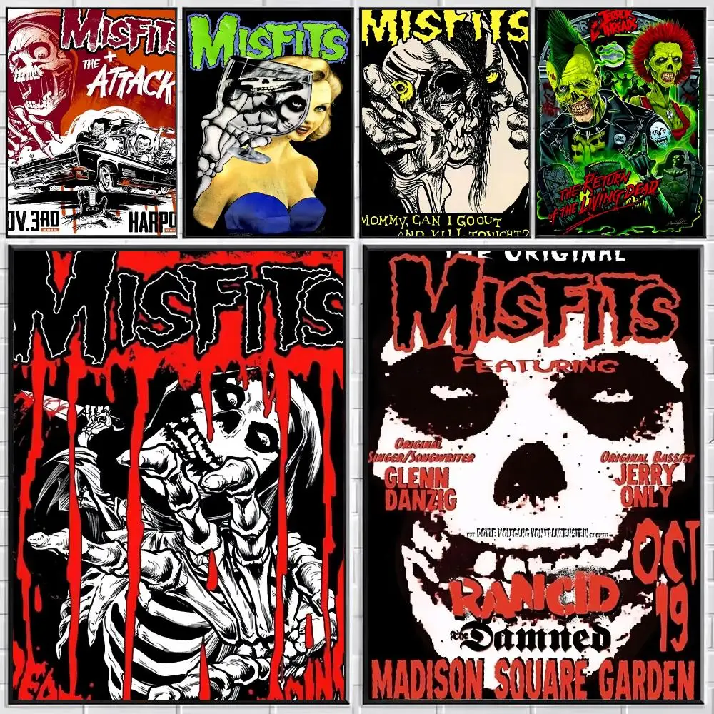 Band M-Misfits Poster Stylish Wall Art for Bedroom Living Room Bar Café Home Decor Gift