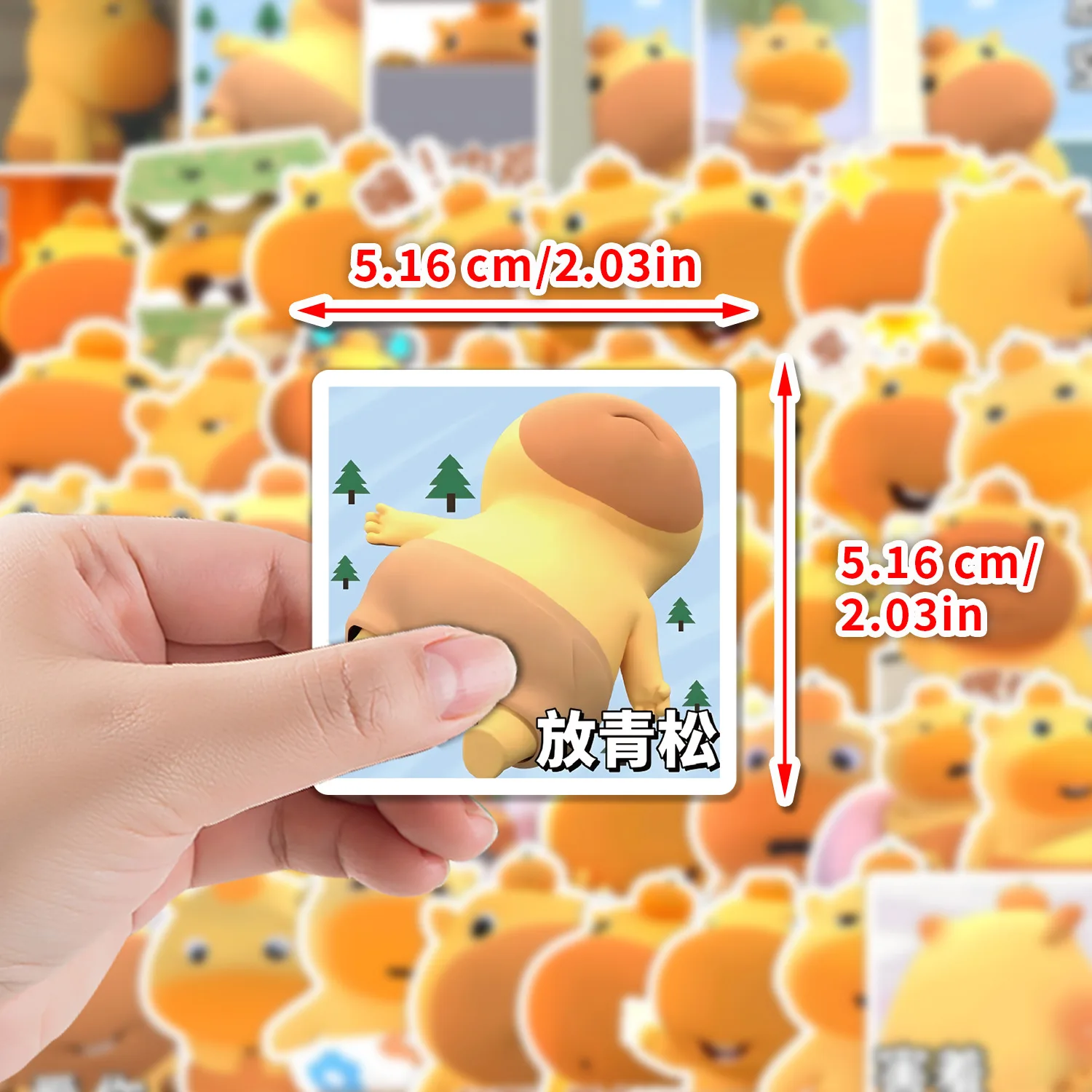 

10/50PCS Funny Animal Capybara Meme Sticker Personalized Creative Decoration Graffiti Waterproof Decal Kids Toy Gift DIY Guitar