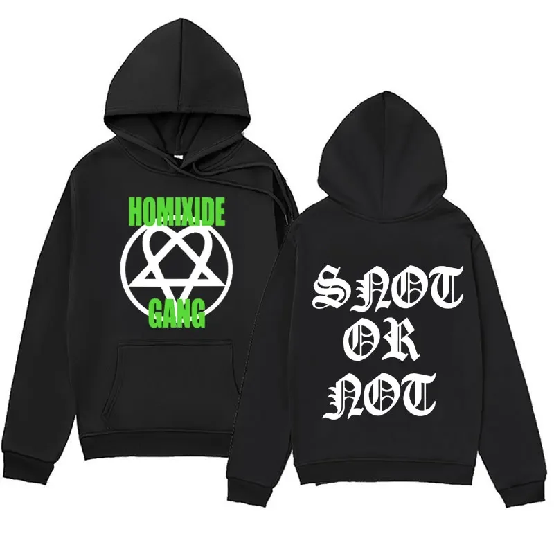 

Rapper Homixide Gang Snot or Not Graphic Hoodie Men's Women Vintage Hip Hop Pullovers Sweatshirt Casual Cozy Long Sleeve Hoodies