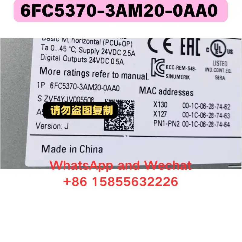 

Б/у система 6FC5370-3AM20-0AA0 PPu241.3 828D Функциональный тест ОК Быстрая доставка