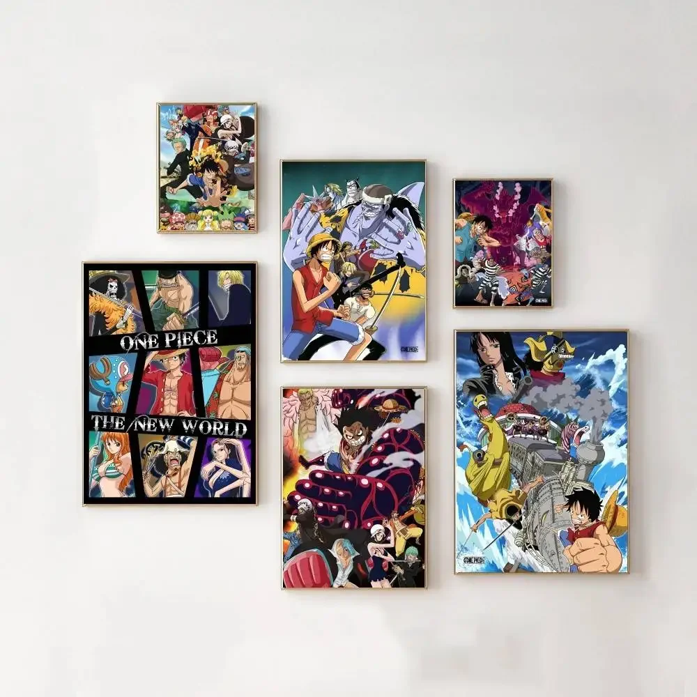 Peripheral Anime One Piece Lufei  Poster on Wall Art Canvas Painting Fight Picture for Teen-age Youths Room Wall Decor Gifts