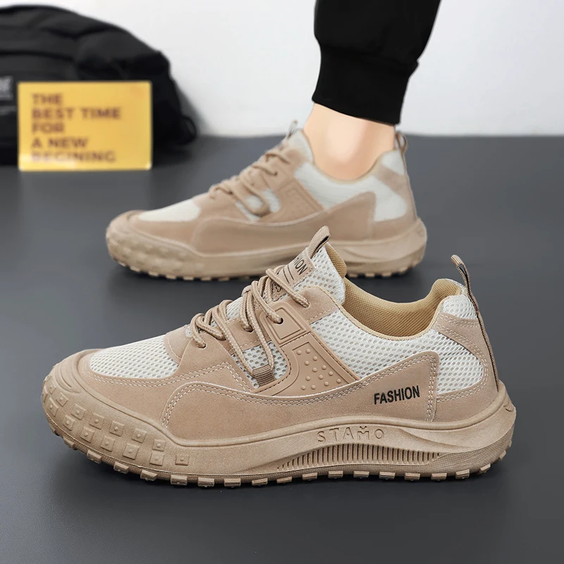 Summer breathable and deodorizing mesh outdoor men's shoes non-slip and wear-resistant casual shoes