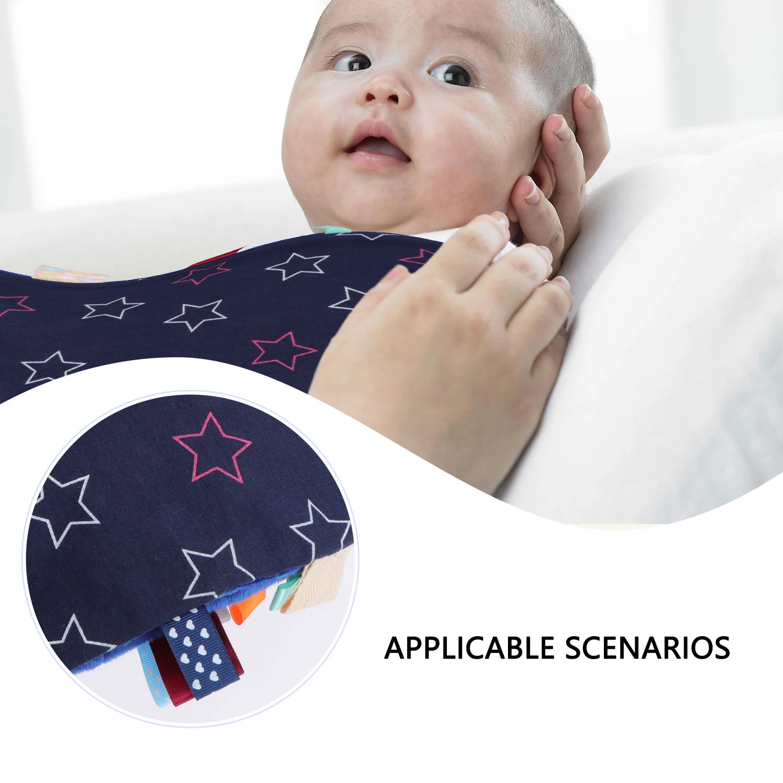 

Soothing Towel Baby Towels for Newborn Colorful Smoothing Handkerchief Blue Infant