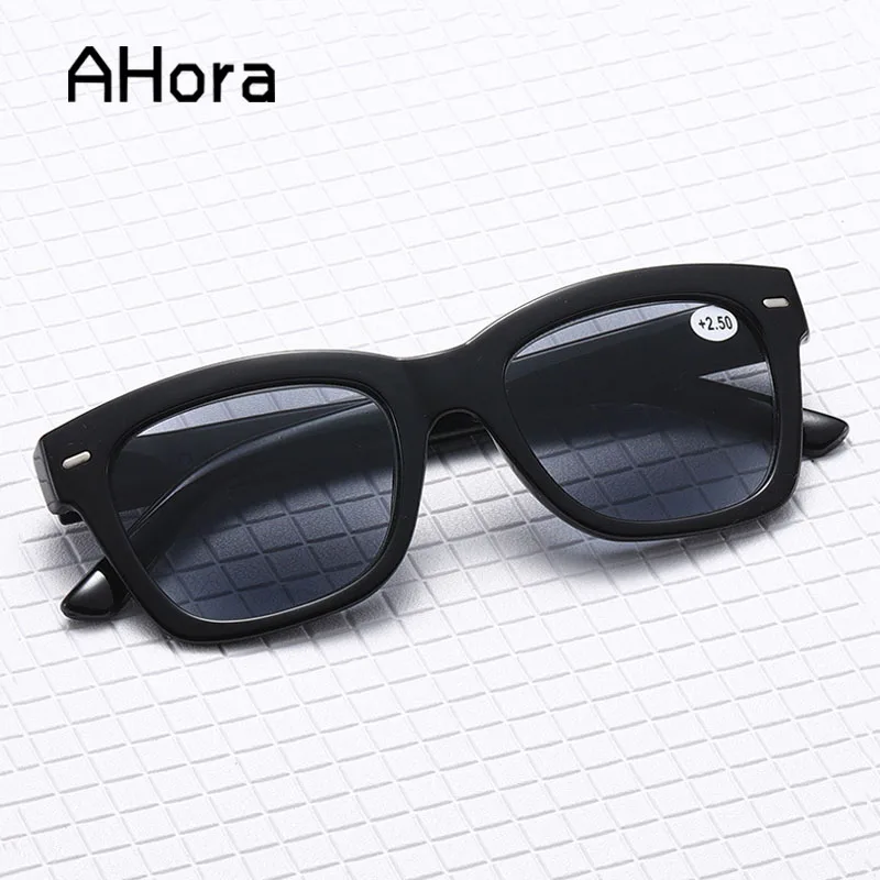 

Ahora 2023 New Big Square Frame Reading Sunglasses With Diopter for Presbyopia Women Men Gray Lens Presbyopic Eyewear Goggles