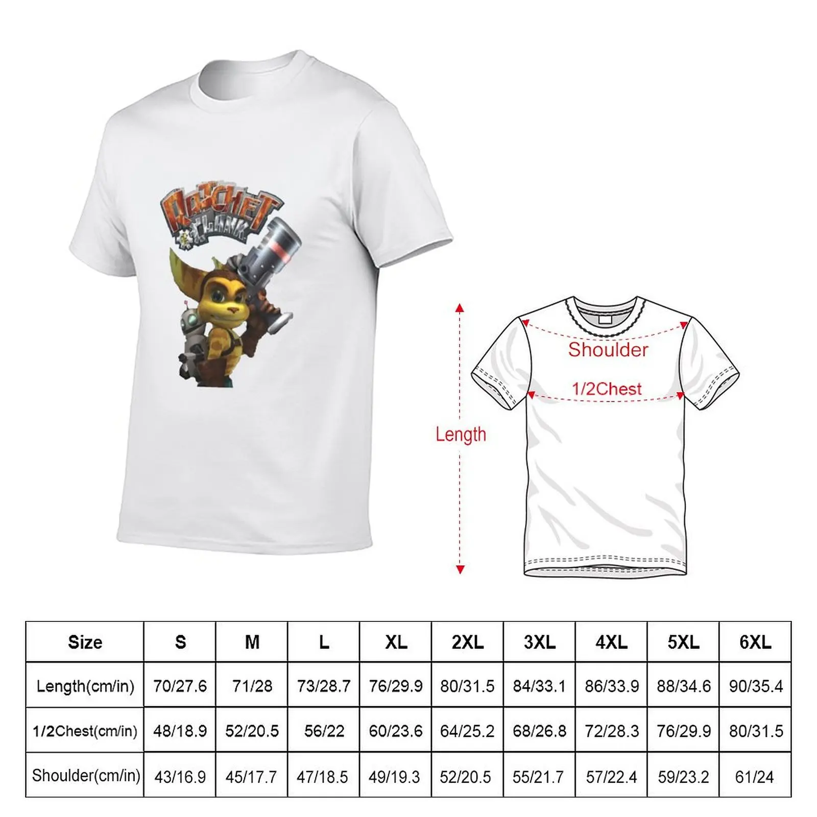 Ratchet & Clank T-Shirt Comfortable Basic Crew Neck Tee