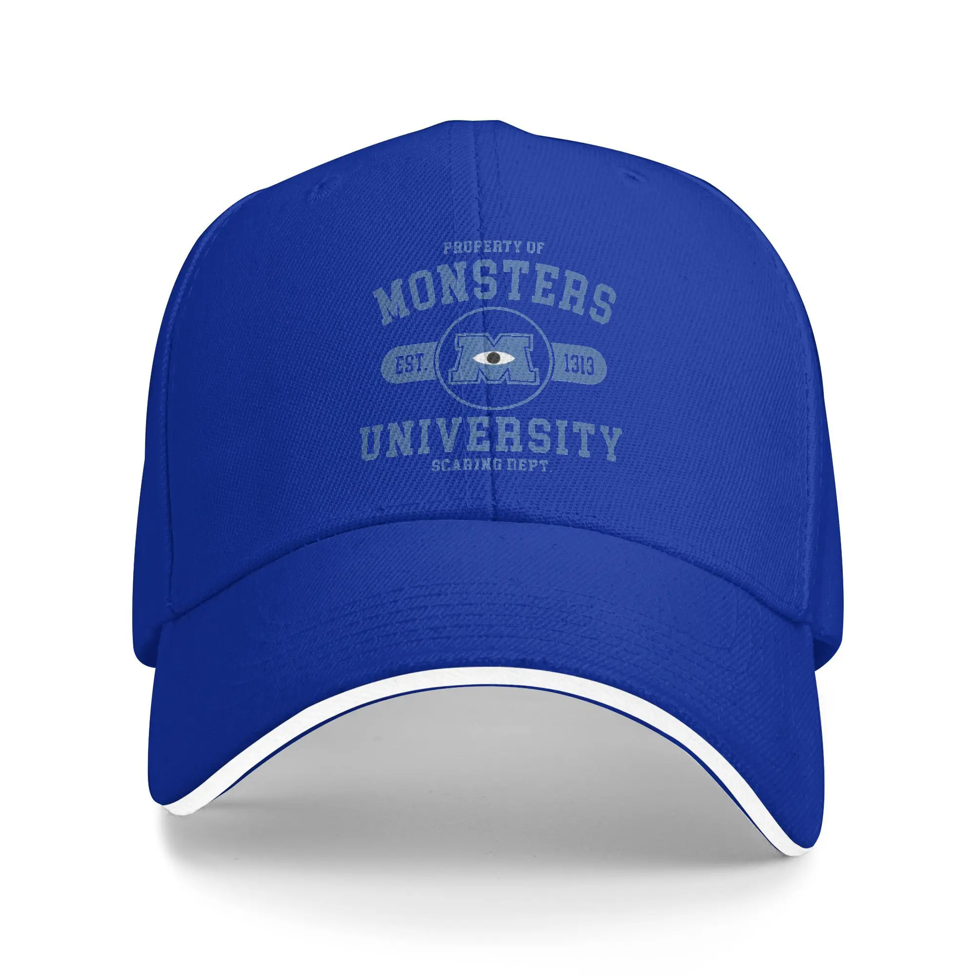 Gorra de béisbol con logotipo para estudiantes de la Universidad de Monsters, gorra tipo sándwich informal de Monsters Inc para hombres y mujeres, sombreros ajustables para actividades