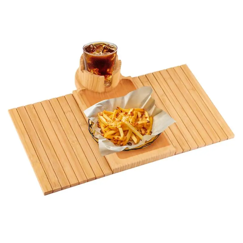 

Couch Cup Holder Tray Couch Arm Tray Foldable Wooden Side Tables With Phone Holder On Armrest Sofa Clip On Tray Table