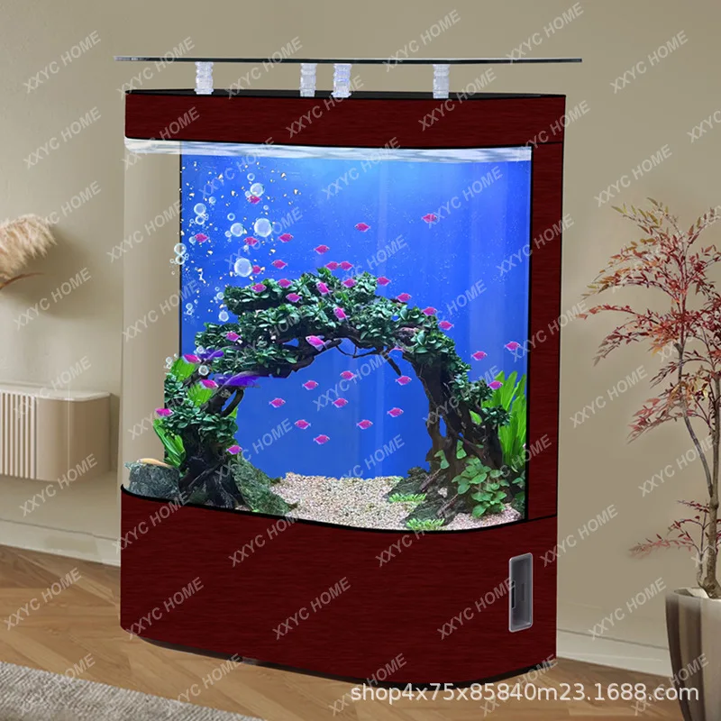 Chuanghai Big Bend Fish Globe Living Room Medium Household Glass Wall Floor Ecological Lazy Aquarium