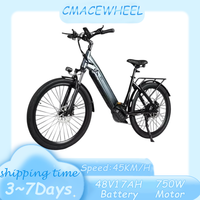 CMACEWHEEL L26 Adult E-bike 750W Motor 48V17AH Detachable Lithium Battery Electric Bike 26Inch All terrain Tire Electric Bicycle