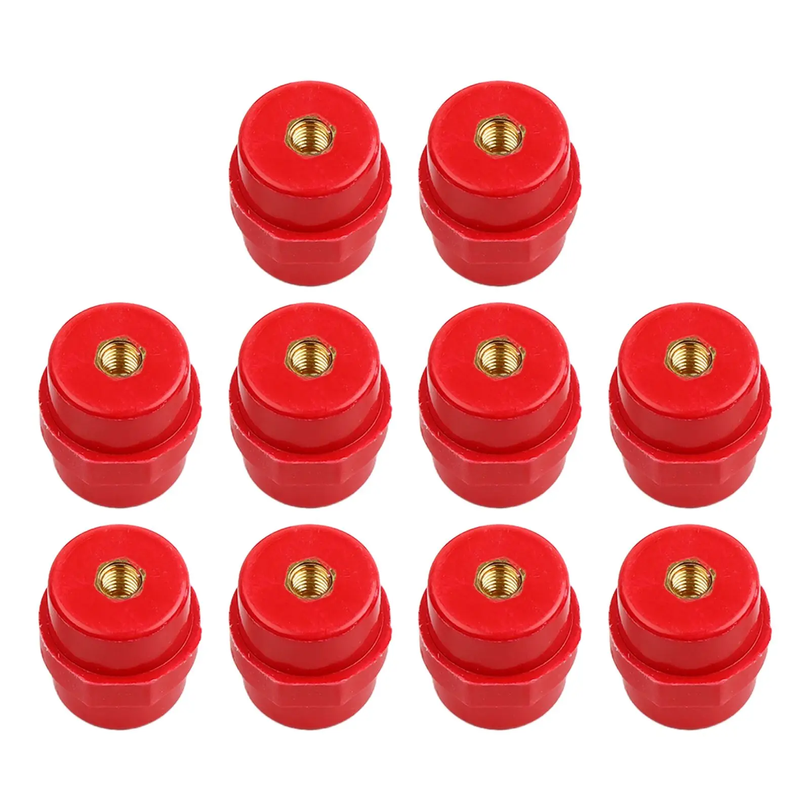 Busbar Insulators Pack of 10 SM35 Model M8 Threaded Polyester Spacers with BMC Material for Electrical Cabinet and Busbar Fixing