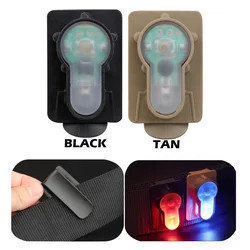 Luz de señal táctica MOLLE, bolsa de caza, chaleco, casco de seguridad con Clip, lámpara de supervivencia impermeable, señal de rescate, luz estroboscópica para bicicleta