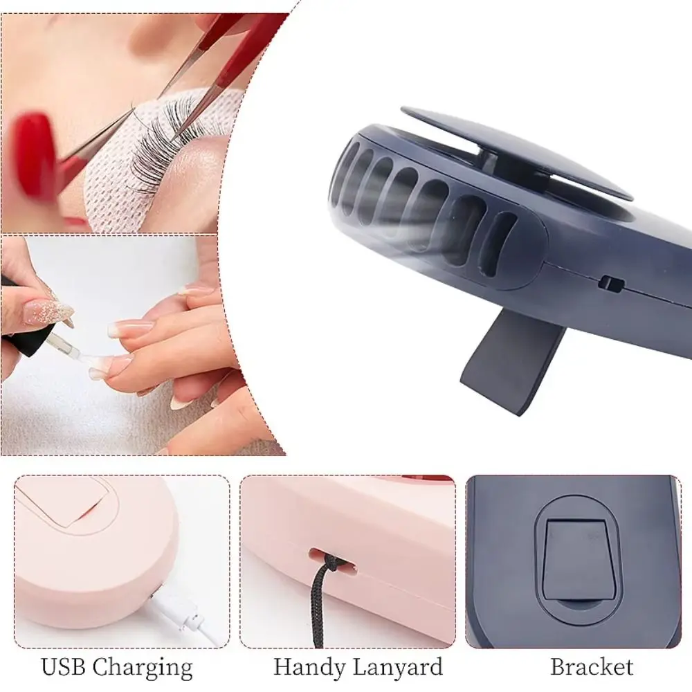 New Plastic Eyelash Fan Dryer White Pink Blue USB Charging Lashes Extension Air Conditioning Glue Fast Dry Women Makeup