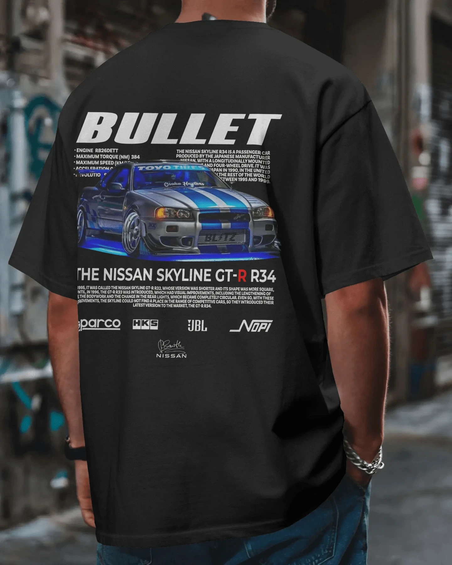 GTR الجرافيك التي شيرت R34 سباق JDM المشجعين عادية للجنسين الشارع الشهير القطن سباق المحملة موضة Y2k قصيرة الأكمام الهيب هوب التي شيرت الصيف #1