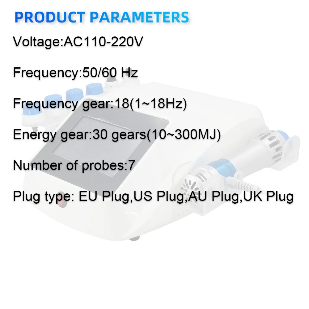 Physiotherapy Shockwave Therapy Machine For Men ED Patellar Tendinitis Pain Ease Muscle Relax Massage 300MJ Shock Wave Home Use