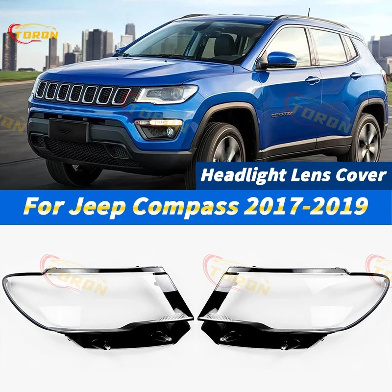 

For Jeep Compass 2017 2018 2019 Car Headlight Lens Cover Headlamp Shade Head Lamp headlight lamp cover automobil parts accessori