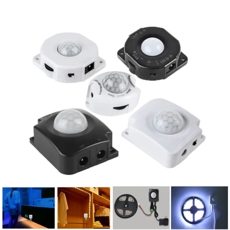 5V 12V 24V Human Body Sensor PIR Motion Movement Detector Activated Switch Automatic ON OFF Home Corridor LED Strip Light Switch