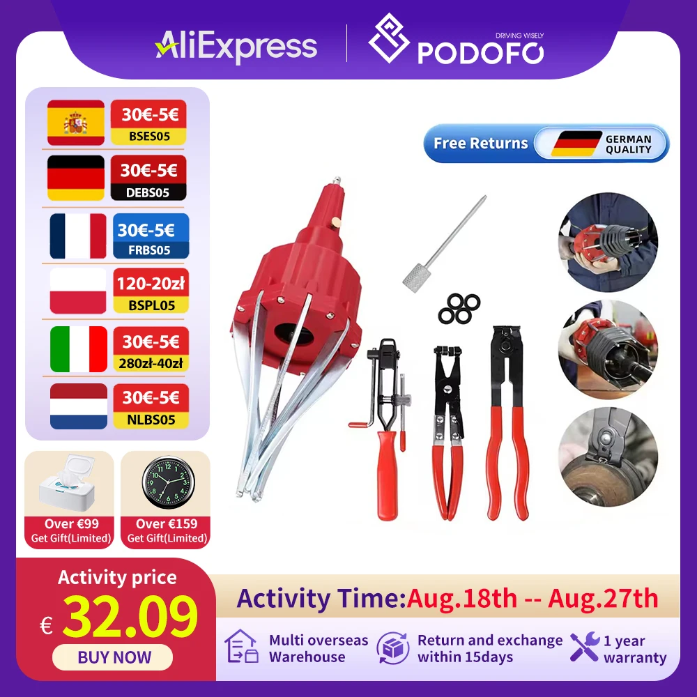 Podofo Espansore per automobili Durevole estensione universale Stretch CV Joint Boot Installa lo strumento di sostituzione del bagagliaio del veicolo dell'auto per Audi