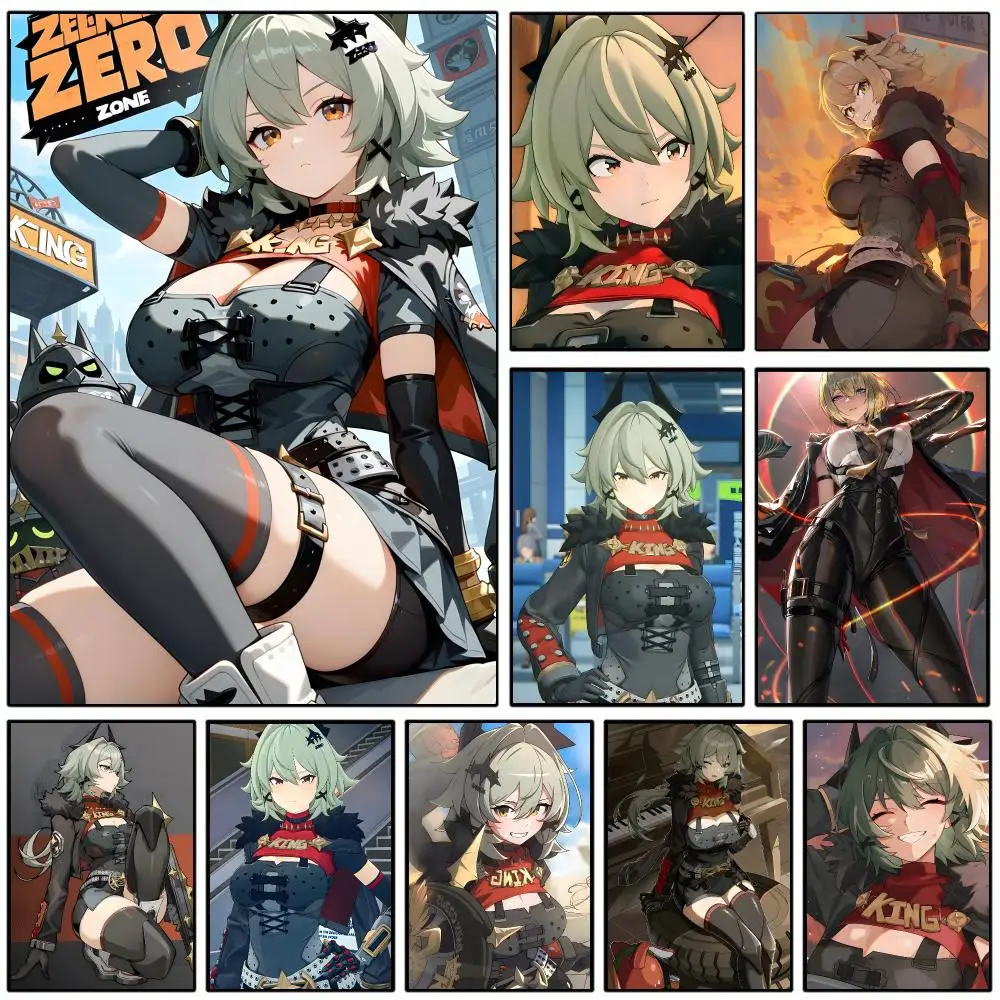 Anime C-Caesar King Z-Zenless Zone Poster Self-adhesive Art Waterproof Paper Sticker Coffee House Wall Decor